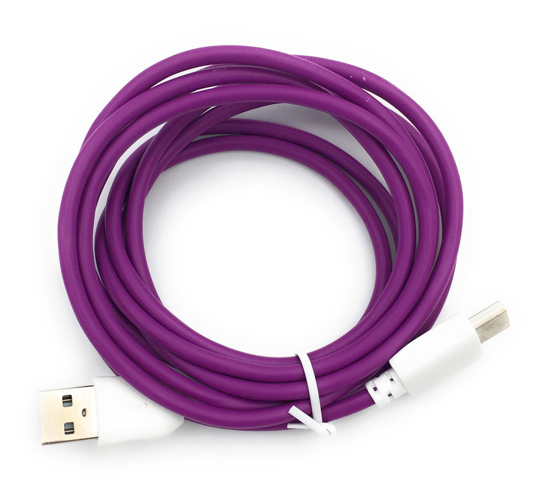 Xcivi USB Charger Cable Cord for Fuhu Tablets Nabi DreamTab, nabi 2S, nabi Jr, Jr. S, XD, Elev-8, 6 FT/2m (Purple)