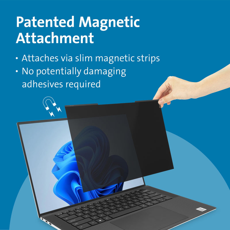 Kensington MagPro™ Magnetic Laptop Privacy Screen 14 inch, Removable 16:10 Laptop Privacy Filter, Anti-Glare, Blue Ray Reduction, Compatible with HP/Dell/Acer/Asus/Samsung/Lenovo (K55254WW) Laptop (16:10) 14" (16:10)