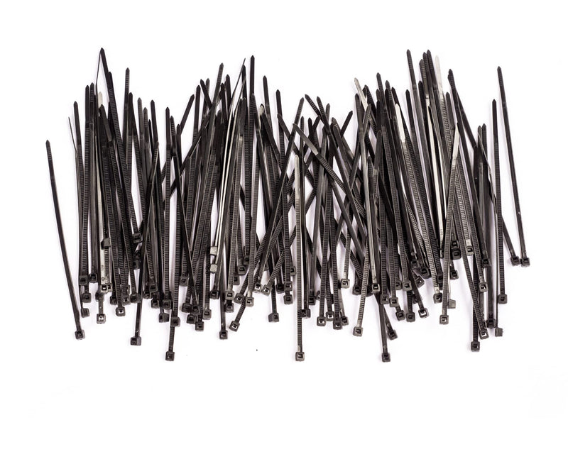 100 Qty 7 Inch Black Nylon 50 lb Cable Zip Ties | Made in The USA | BCP896