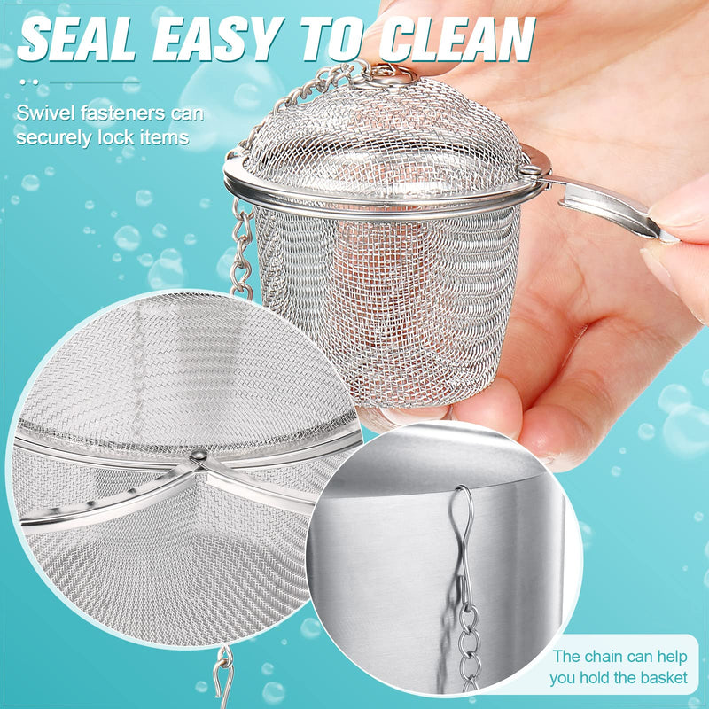 Ultrasonic Cleaner Baskets Ultrasonic Cleaning Solution Ultrasonic Parts Cleaner Jewelry Steam Cleaner Basket Cleaning Small Holder with Lock and Hook Stainless Steel (6 Pieces,1.9 Inch) 6 1.9 Inch