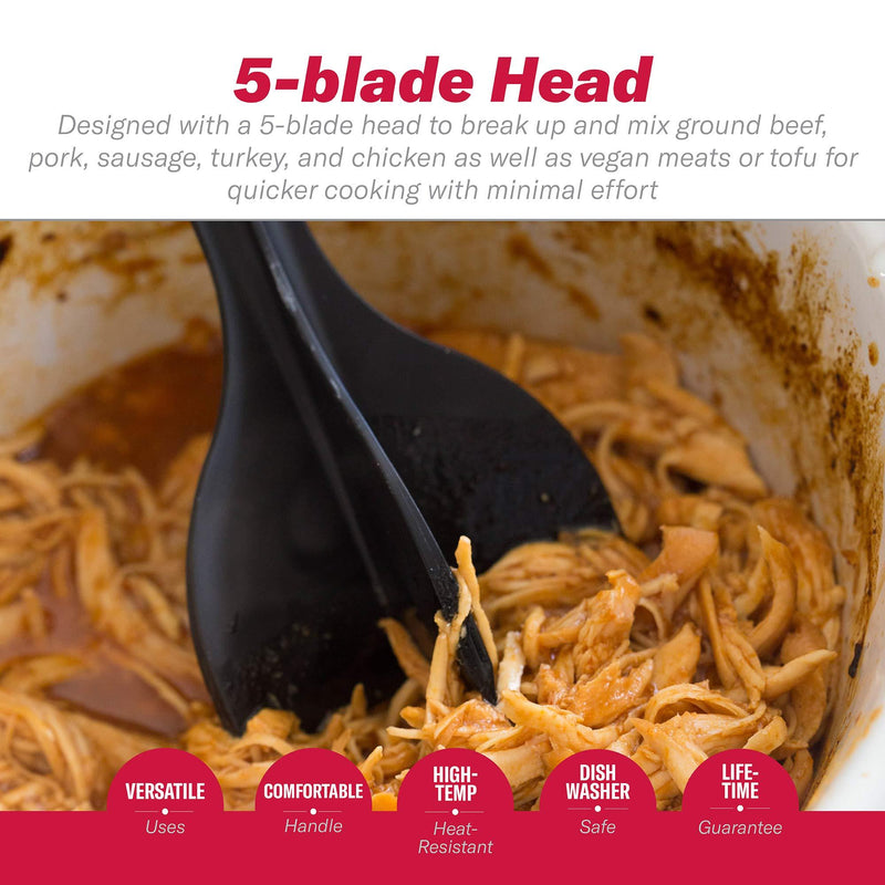 Good Cook Touch High-Temp Hamburger Meat Chopper, Black