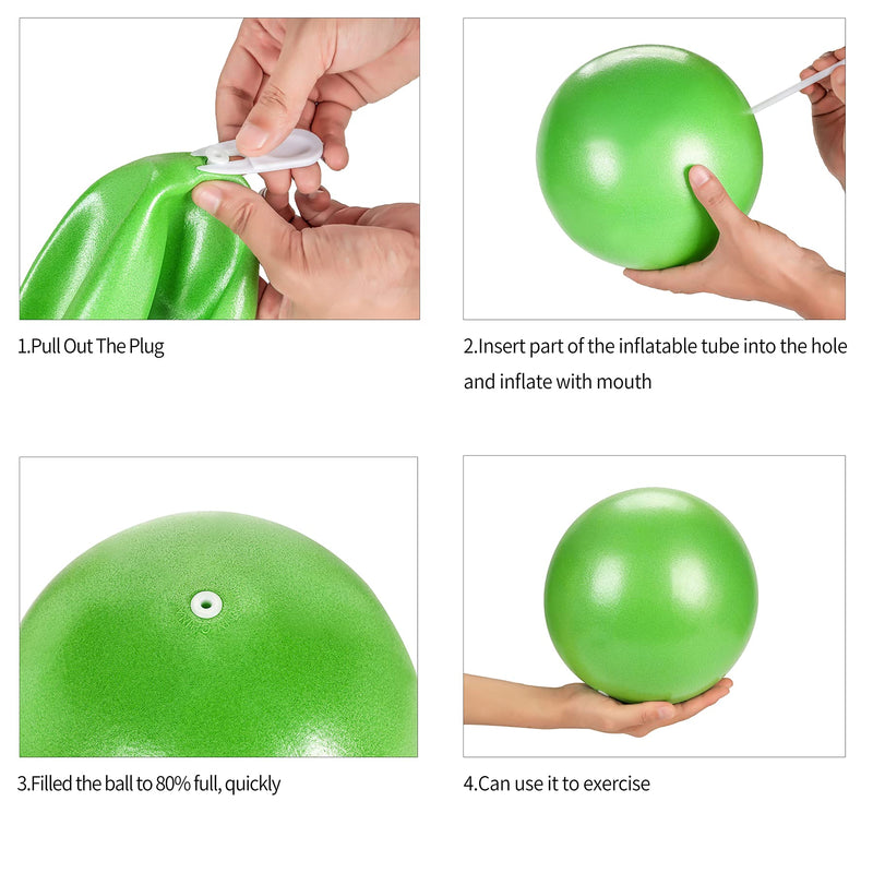 Pilates Ball, Pilates Ball Mini, Excersize Balls, 8 Exercise Ball, Yoga Balls, Ball 9 inch,Core Treatment, Explosion-Proof, Non-Slip Inflatable Small biack