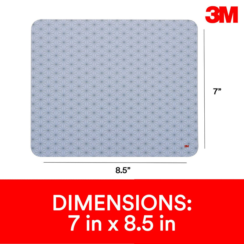 3M Precise Mouse Pad with Repositionable Adhesive Back, Enhances the Precision of Optical Mice at Fast Speeds, 8.5" x 7", Frostbyte (MP200PS2)