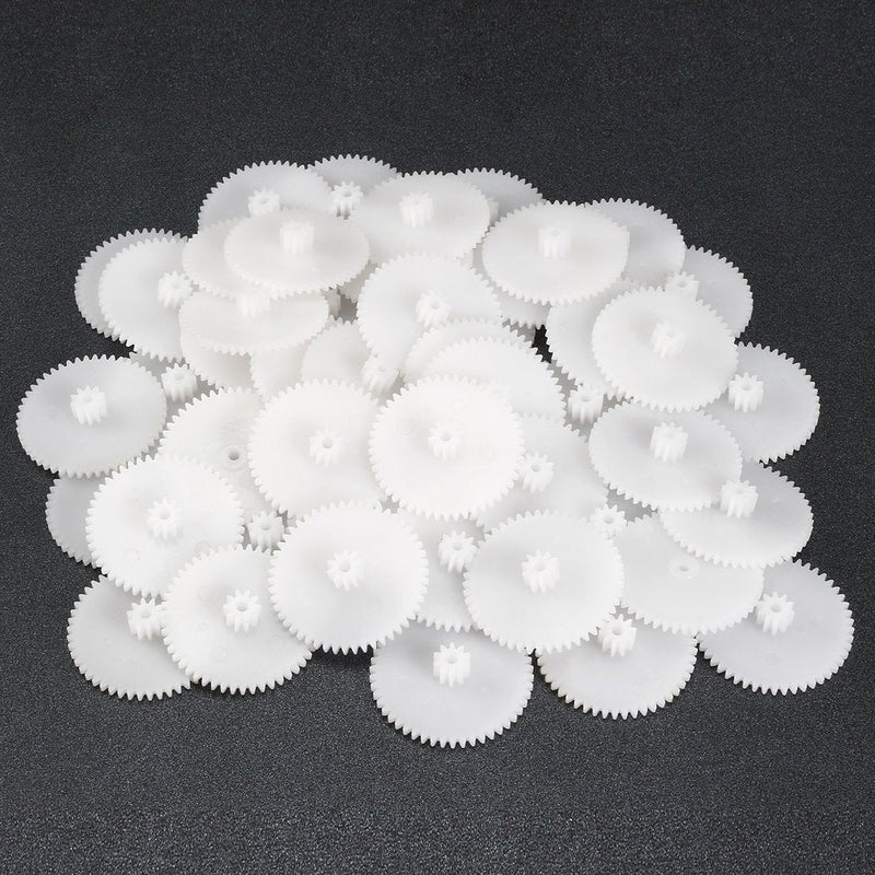 uxcell 50pcs Plastic Gears 50 Teeth Model 50102A Reduction Gear Plastic Worm Gears for RC Car Robot Motor