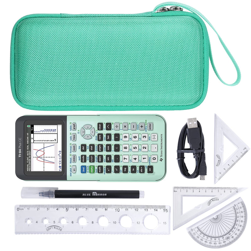 Khanka Hard Travel Case Replacement for Texas Instruments TI-83 Plus/TI-84 Plus/TI-84 Plus CE Color Graphing Calculator, Case Only (Mint) Teal