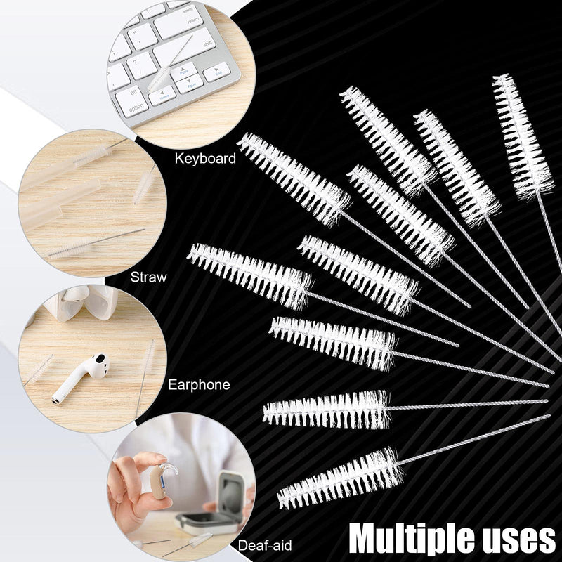 Hearing Aid Cleaning Tool Hearing Aid Vent Tube Brush Tube Cleaning Tool Small Pipe Brush for Clean Small Holes or Pipes (10 Pieces)