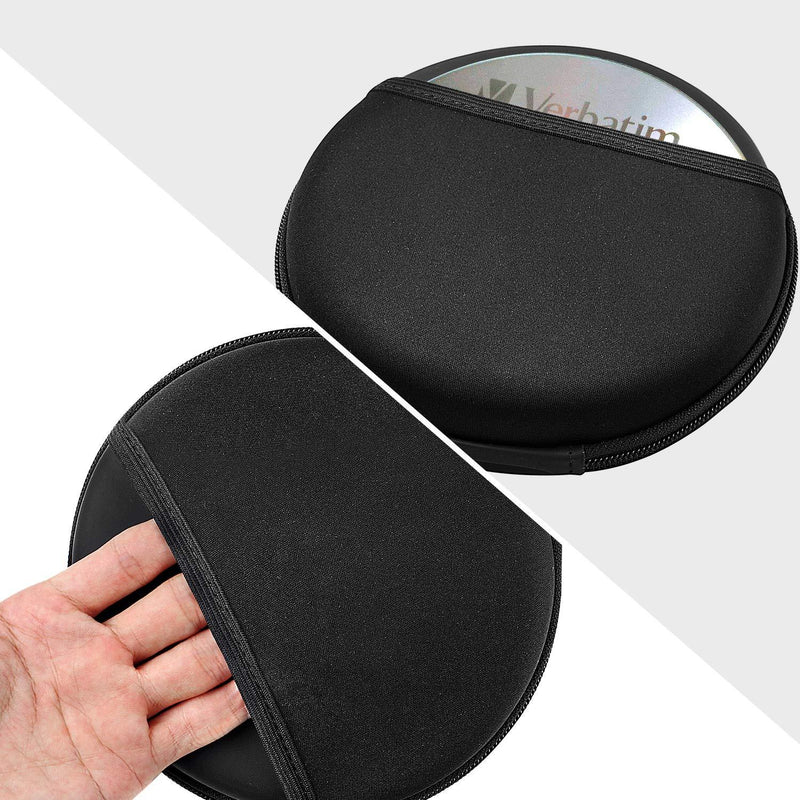 Portable CD Player Case Compatible with GPX PC332B丨 PC807B丨 NAVISKAUTO丨Gueray丨HOTT丨Monodeal丨Jensen Personal Compact Disc Player, Travel Carrying Stoarge Holder for Earphone and USB Cable - Black