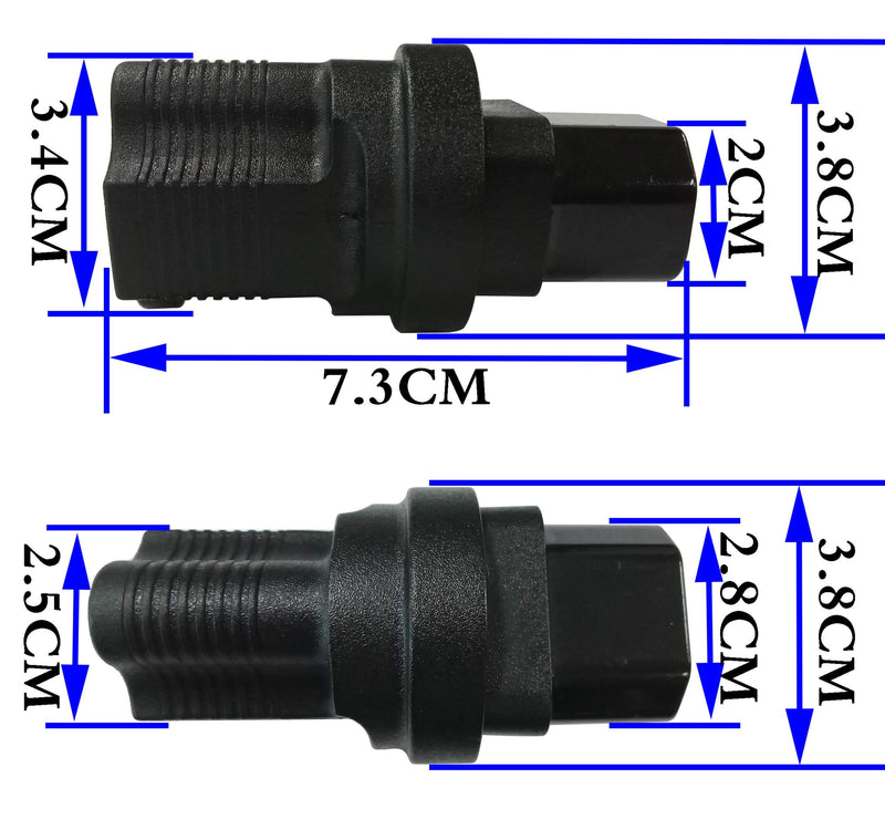 zdyCGTime 3 Prong USA C14 to NEMA 5-15R Plug Power Adapter for Standard Computer Power Adapter 10A/250V (IG-320) (NEMA 5-15R to IEC 60320-C14)(2 Pack)