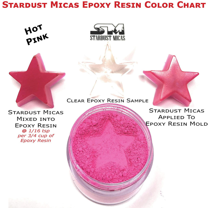 Neon Pink Pigment Powder for Cold Process Soap Making, Hot Pink Pigment Powder for Resin, Fluorescent Neon Pink Pigment Powder, Color Stable, Stardust Micas Hot Pink Pigment (Hot Pink, 10 Gram Jar)