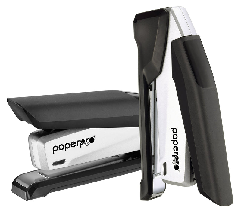 PaperPro - 1115 - inPOWER+ 28 Premium Stapler with Built-in Staple Remover, 28 Sheets, Full-Strip, Black/Silver