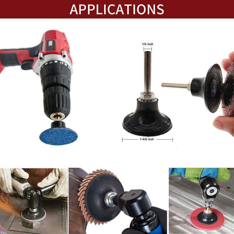 COSPOF 80 Pcs 2 Inch Sanding Disc Set,Quick Change Disc Combination,1/4 Inch Pad Holder Fits Various Grinder.Widely Used for Surface Conditioning,Striping,Polishing,Finishing and Rust Paint Removal.