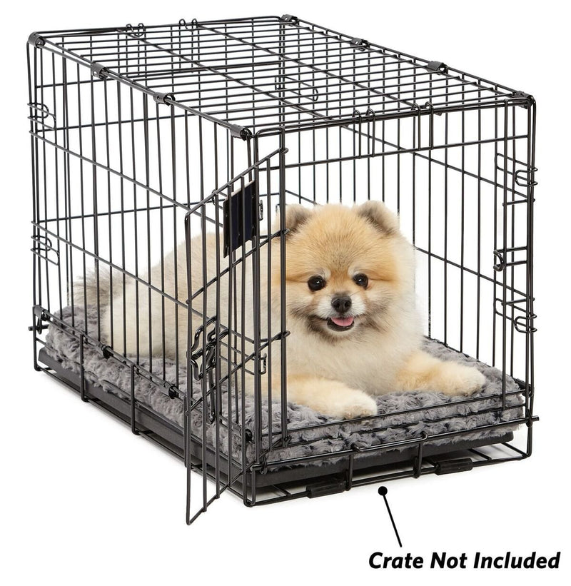 MidWest Homes for Pets Plush Dog Bed | Coco Chic Dog Bed & Cat Bed 18 Inch (Pack of 1) Gray