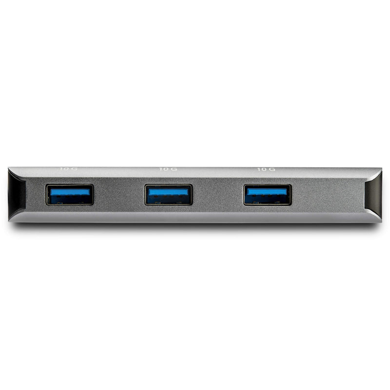 StarTech.com 3 Port 10Gbps USB C Hub with SD Card Reader - 3x USB-A & 1x SD Slot - Portable USB 3.1/3.2 Gen 2 Type C Adapter Hub - Laptop Hub - USB Bus Powered - Thunderbolt 3 Compatible (HB31C3ASDMB) 1.5" x 5.7" x 8.1"