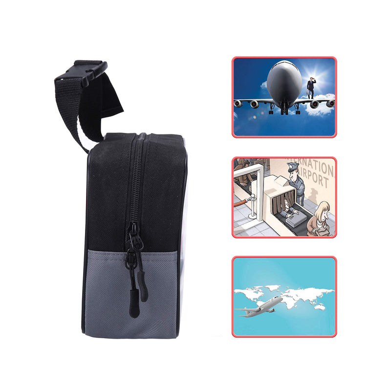 TSA Approved Clear Travel Toiletry Bag-Quart Sized with Zipper-Airport Airline Compliant Bag/Bottles-Men's/Women's 3-1-1 Kit+Travel (Hanging Bag)) Hanging Bag