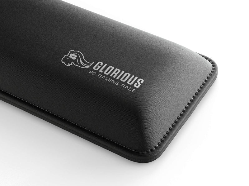Glorious Gaming Wrist Pad/Rest - Compact - Black - Mechanical Keyboards, Stitched Edges, Ergonomic | 12x4 inches | 25mm/1in Thick (GWR-75) Compact (Black)