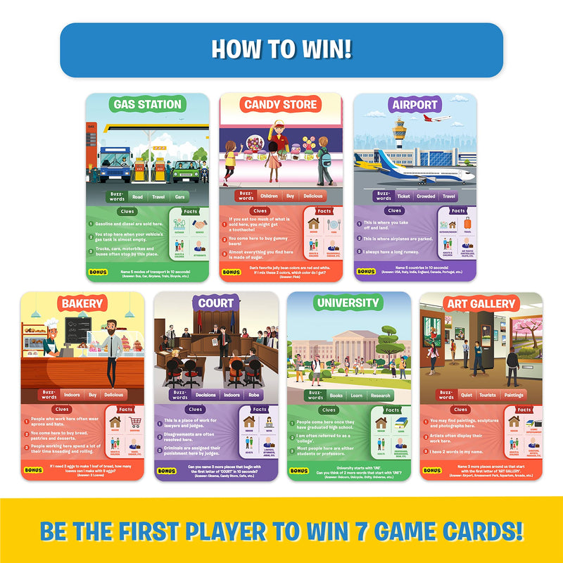 Skillmatics Guess in 10 All Around The Town | Card Game of Questions | Super Fun for Travel & Family Game Night | Gifts for Ages 6 and Up