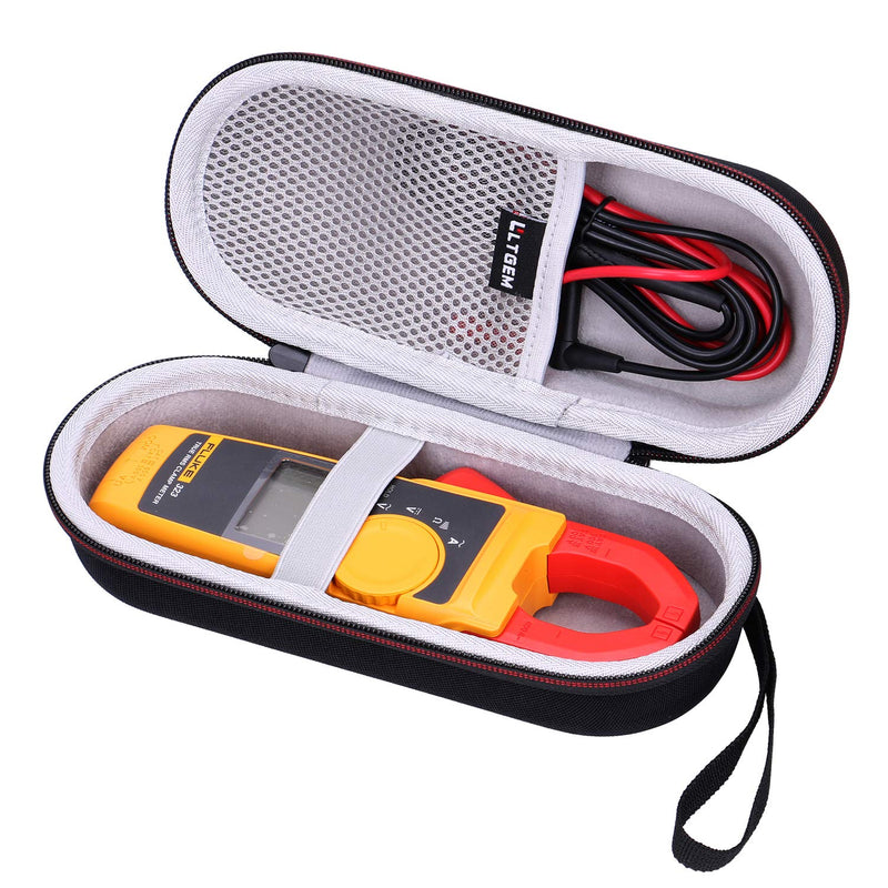 LTGEM Hard Case for Fluke 323/324/325/374FC-AMZN/374FC 600AC/DC Clamp Meter Clamp Multimeter AC-DC TRMS, Mesh Pocket for Accessories.