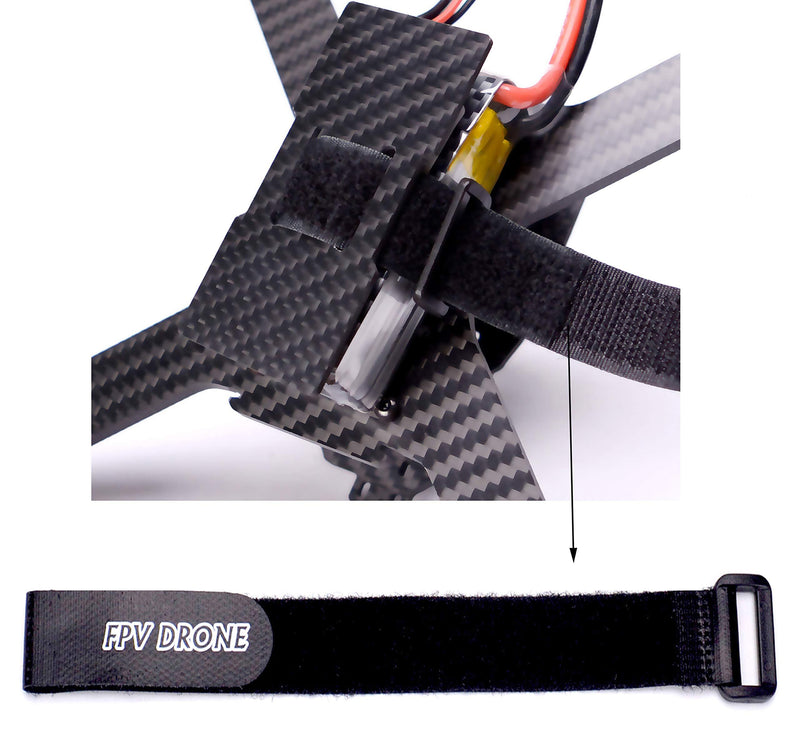 RC Lipo Battery Straps 20mm x 250mm Non-Slip Rubberized Battery Tie Down Straps for RC Drone Boat Car(8Pcs)