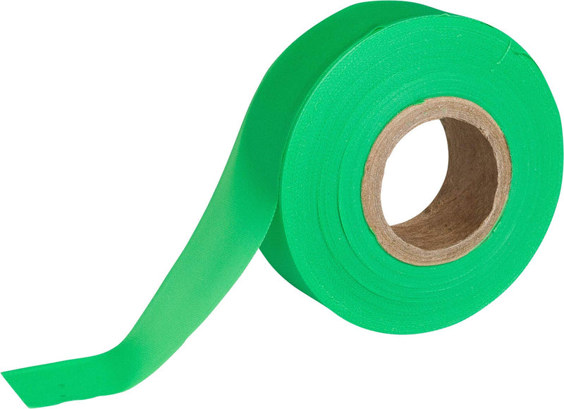 Brady 58353 Fluorescent Green Flagging Tape for Boundaries and Hazardous Areas - Non-Adhesive Tape, 1.188" Width, 150' Length (Pack of 1)