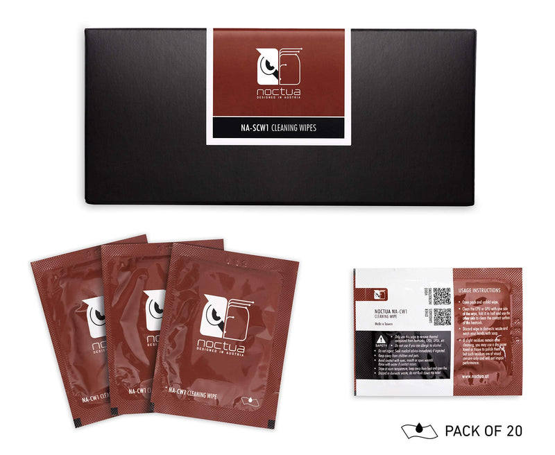 Noctua NA-SCW1, Cleaning Wipes for Thermal Paste (20 Pieces)