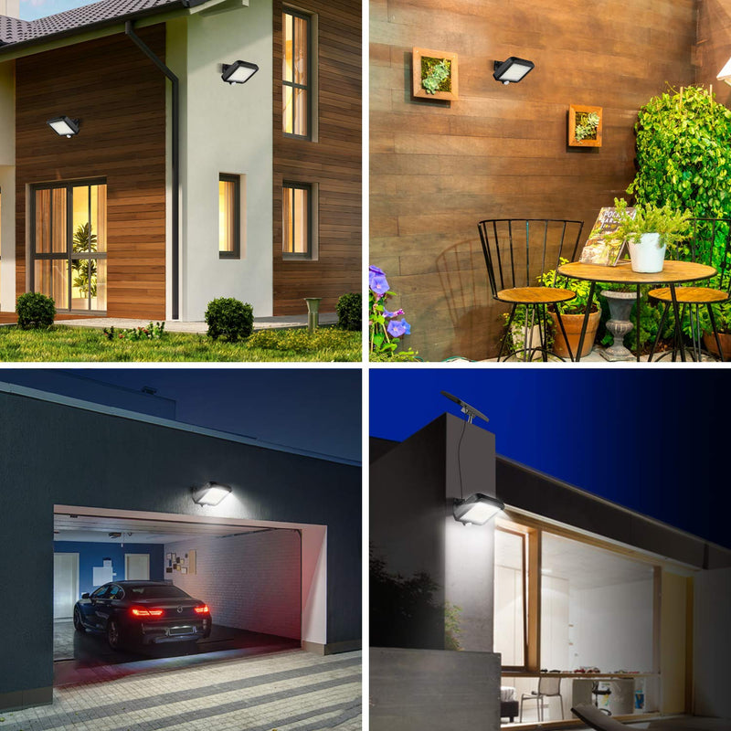 MPJ Solar Light Outdoor,56 LED Solar Light Outside with Motion Detector, IP65 Waterproof, 120° Lighting Angle, Solar Wall Light for Garden with 16.5ft Cable