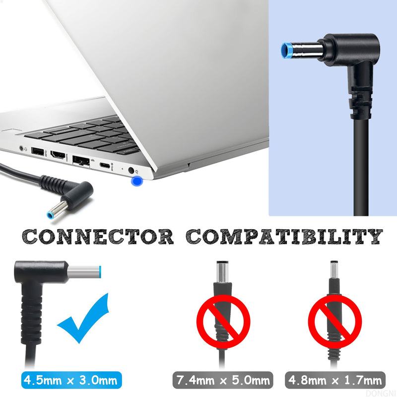 65W 19.5V 3.33A Ac Adapter for HP Pavilion x360 11 13 15, Zbook 14u G4 G5 15u 15 G3, 15-f111dx 15-f211wm 15-f233wm 15-f278nr 15-r052nr 15-r132wm Power Supply Blue Tip