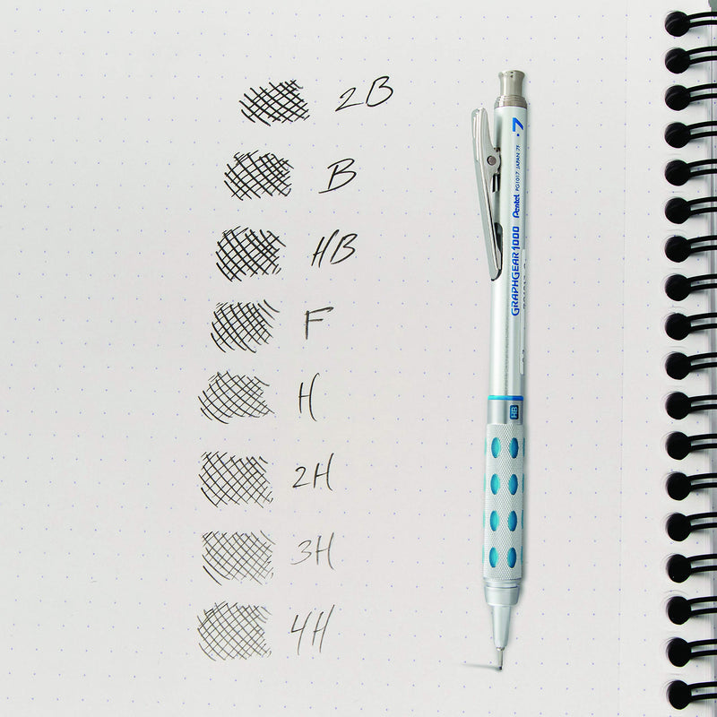 Pentel Super Hi-Polymer Lead Refill, 0.7mm Medium, 2B, 144 Pieces of Lead (50-2B),Gray 2B Lead