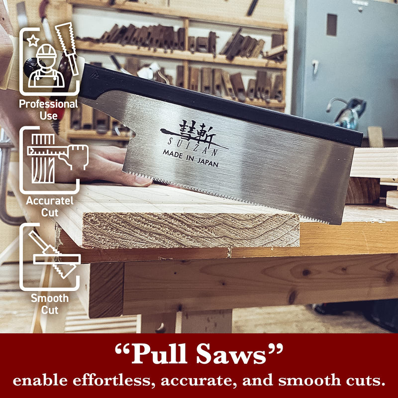 SUIZAN Japanese Dozuki Dovetail Hand Saw 6 Inch Pull Saw Tenon Saw for woodworking Japanese Dozuki Saw 150mm