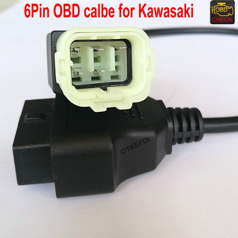 OTKEFDI Motorbike 6Pin OBD Cable Motorcycle OBD Diagnostic Connector