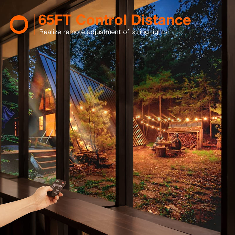 addlon - Dimmer for Outdoor String Lights, 360W, Timing 1h/2h/3h/4h, 4 Brightness Level, Remote Control Kit, Control LED String Lights, Convenient Life Style