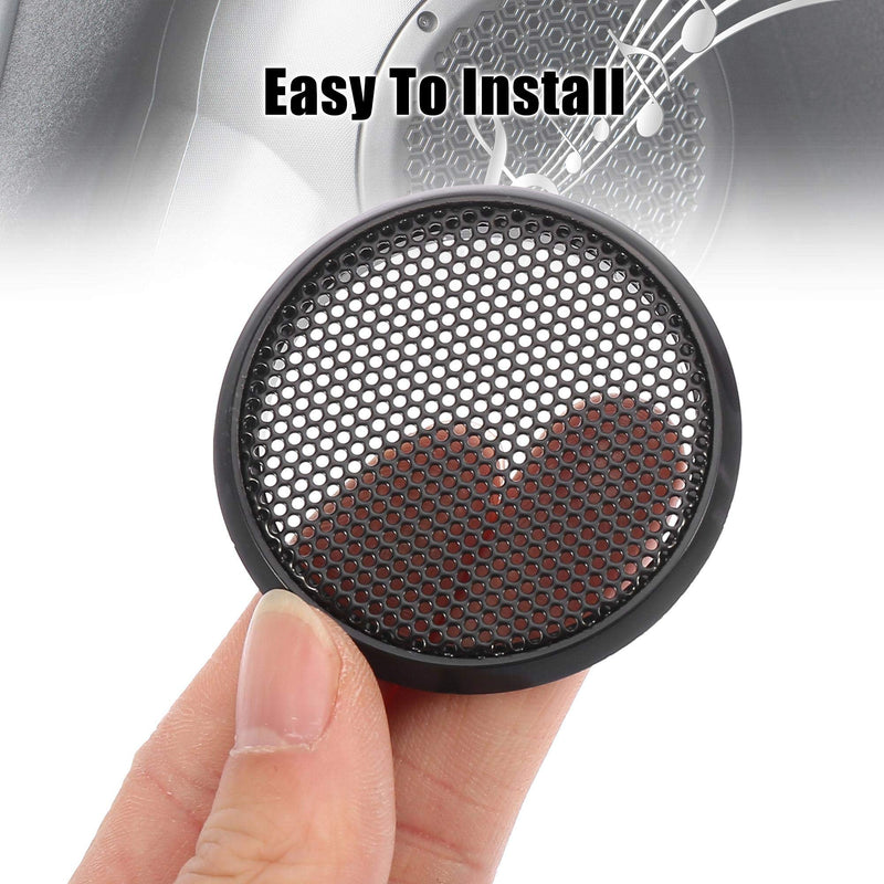 X AUTOHAUX 2pcs 1.5'' Black Car Audio Speaker Cover Mesh Subwoofer Grill Horn Guard Protector