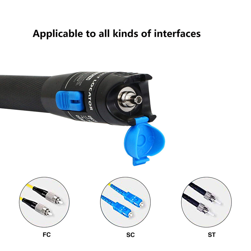 SinLoon Visual Fault Locator,Red Light Pen Fiber Optic Cable Tester Meter,Cable Test Equipment Suitable for 2.5 mm Connector, for CATV Telecommunications Engineering Maintenance（1mW）