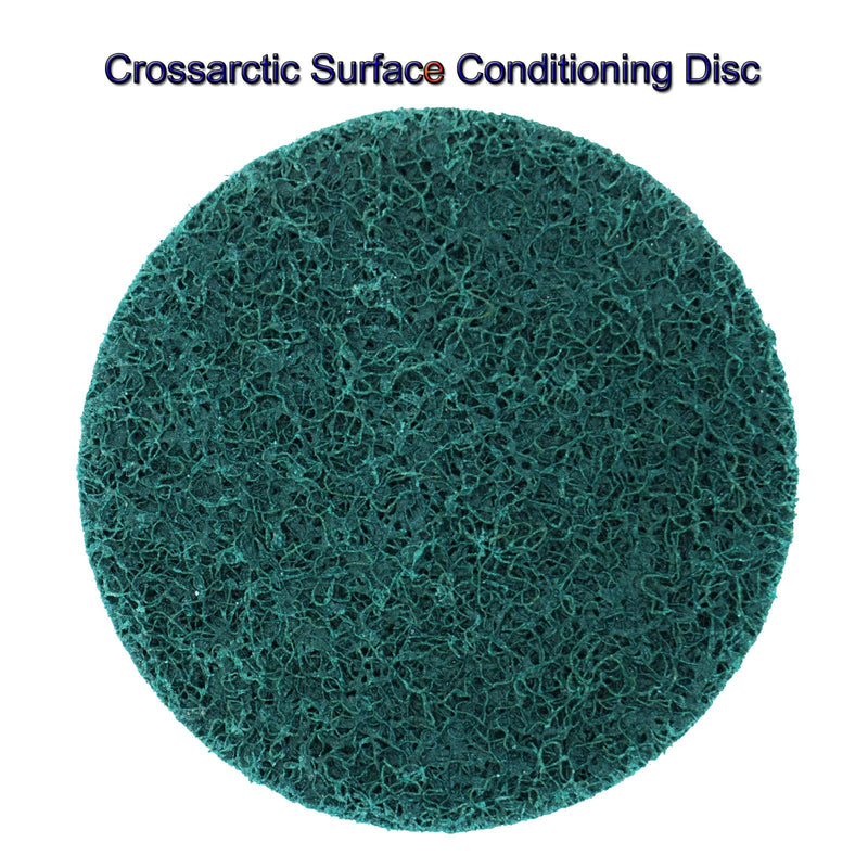 31Pcs 3" Surface Conditioning Disc, Crossarctic Quick Change Sanding Discs with 1/4" Shank Holder for Die Grinder Prep Strip Grind Polish Finish Burr Rust Paint Removal 3" Surface Sanding Disc