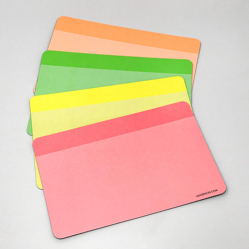 Neon Dry Erase Whiteboard Magnets by AgilePacks | 4" x 6" Reusable Magnets Plus Magnetic Microfiber Eraser Cloth