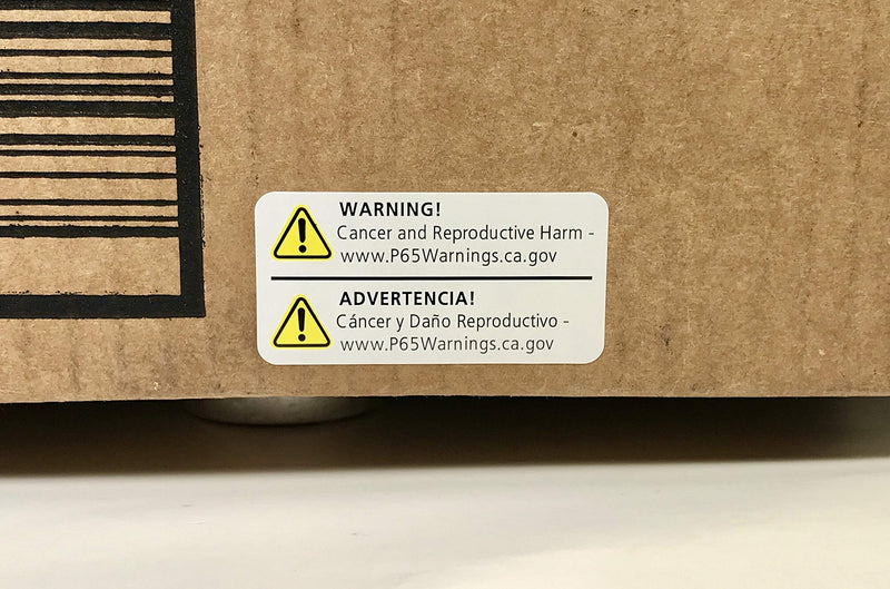 ROYPACK Proposition 65 Warning Labels 1,000 Count 2" x 1" Inch | English/Spanish Short Form Cancer and Reproductive Harm Truncated California Compliant Warning Stickers