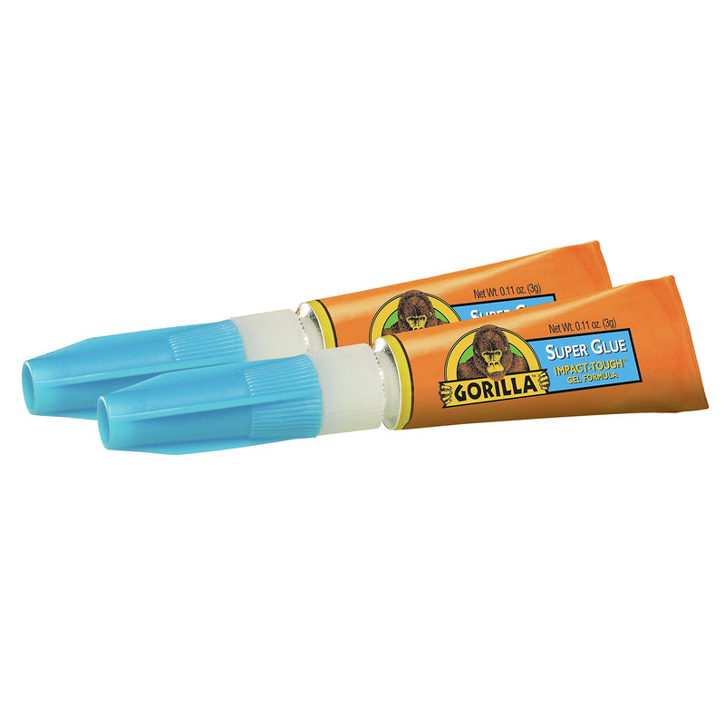 Gorilla Super Glue, Two 3 Gram Tubes, Clear, (Pack of 10)