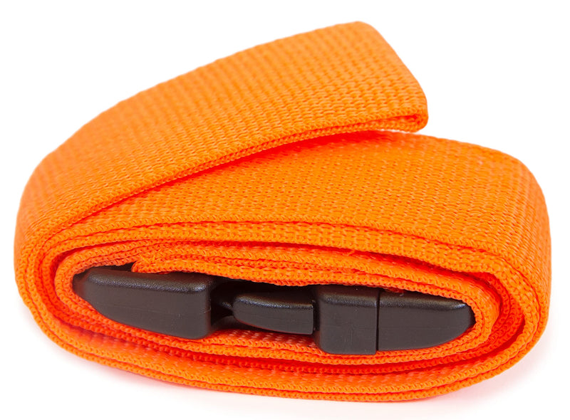 Primacare IR-5006 Unisex Restraint Strap with Plastic Buckles for Patients, Adults and Kids, Medical Disposable Waterproof Straps with Adjustable Locking for Easy Attachment, 2"x7', Orange