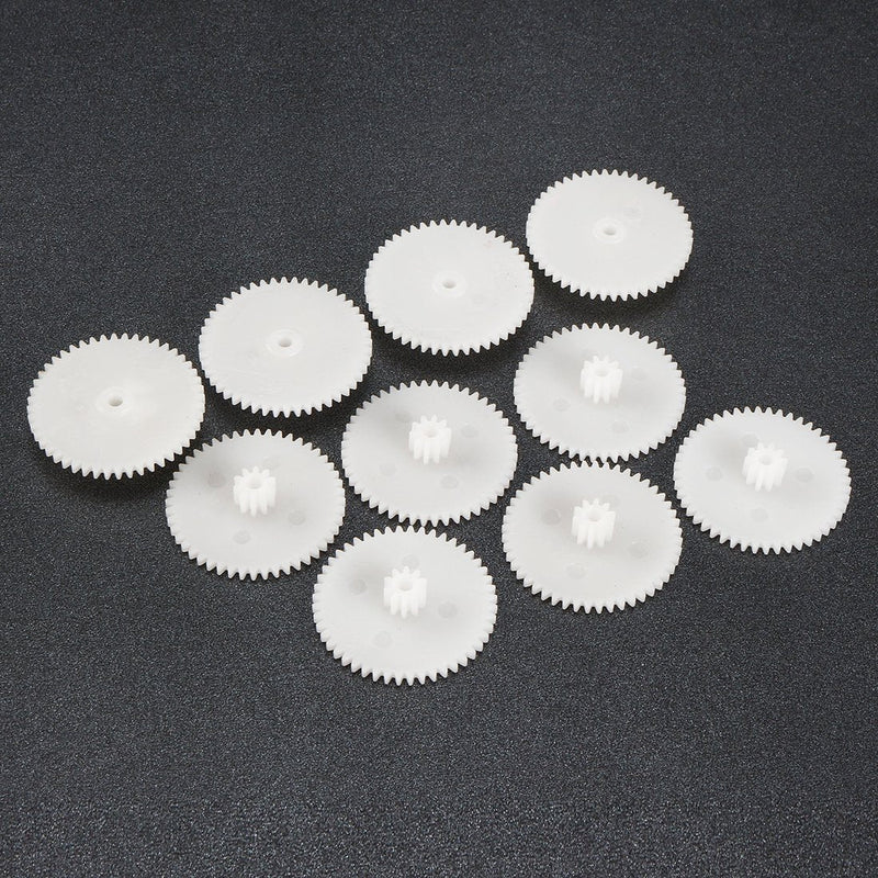 uxcell 10pcs Plastic Gears 48 Teeth Model 48102B Reduction Gear Plastic Worm Gears for RC Car Robot Motor