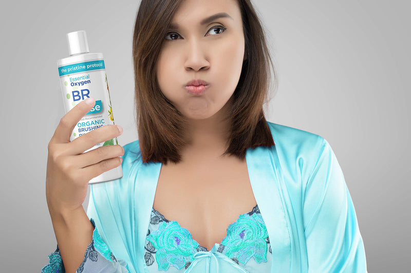 Essential Oxygen Certified BR Organic Brushing Rinse, All Natural Mouthwash for Whiter Teeth, Fresher Breath, and Happier Gums, Alcohol-Free Oral Care, Wintergreen, 16 Ounce 16 Ounce (Pack of 1)