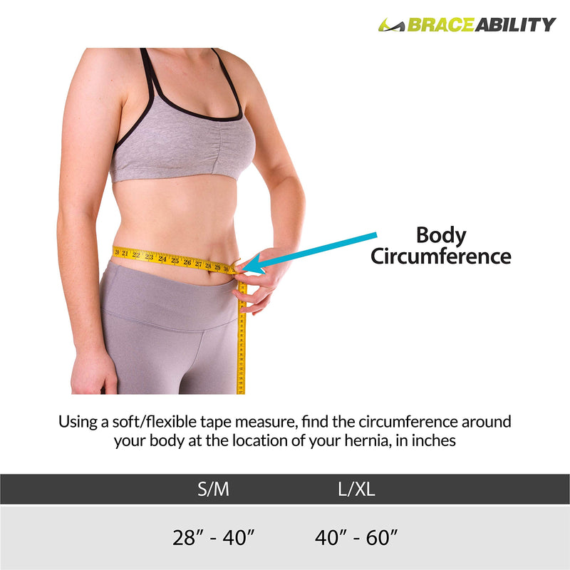 BraceAbility Hernia Belt for Men & Women | Stomach Truss Binder with Compression Support Pad for Abdominal, Umbilical, Navel & Belly Button Hernias - L/XL (New & Improved) Fits 40"-60" Large/X-Large (Pack of 1)