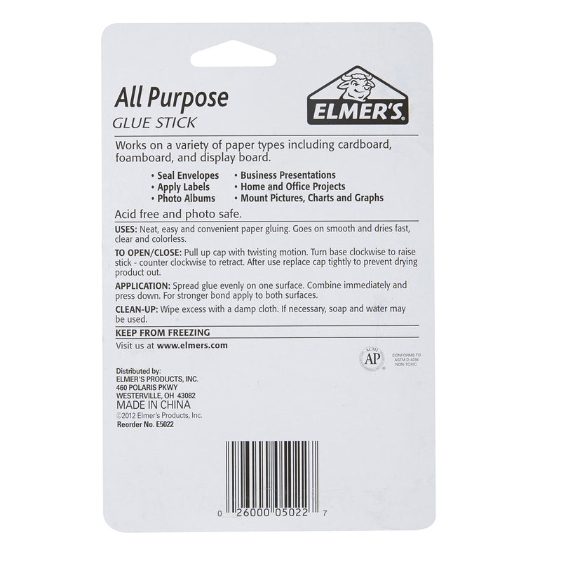 Elmer's All Purpose Glue Sticks, 0.77 Ounce, 3 Count Large Stick