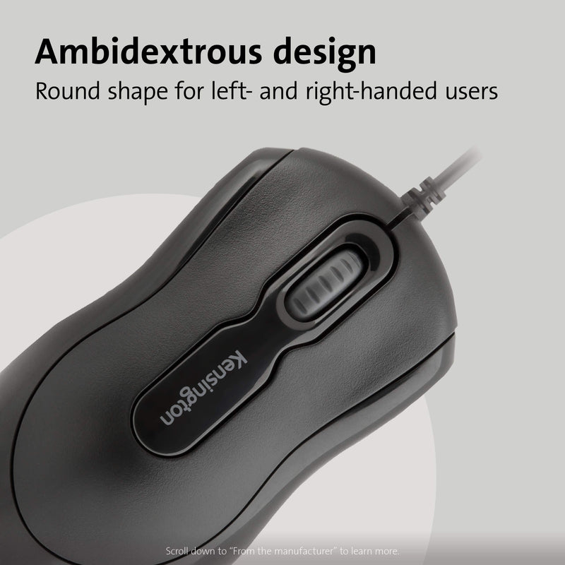 Kensington Mouse-in-a-Box Wired USB Mouse (K72356US),Black
