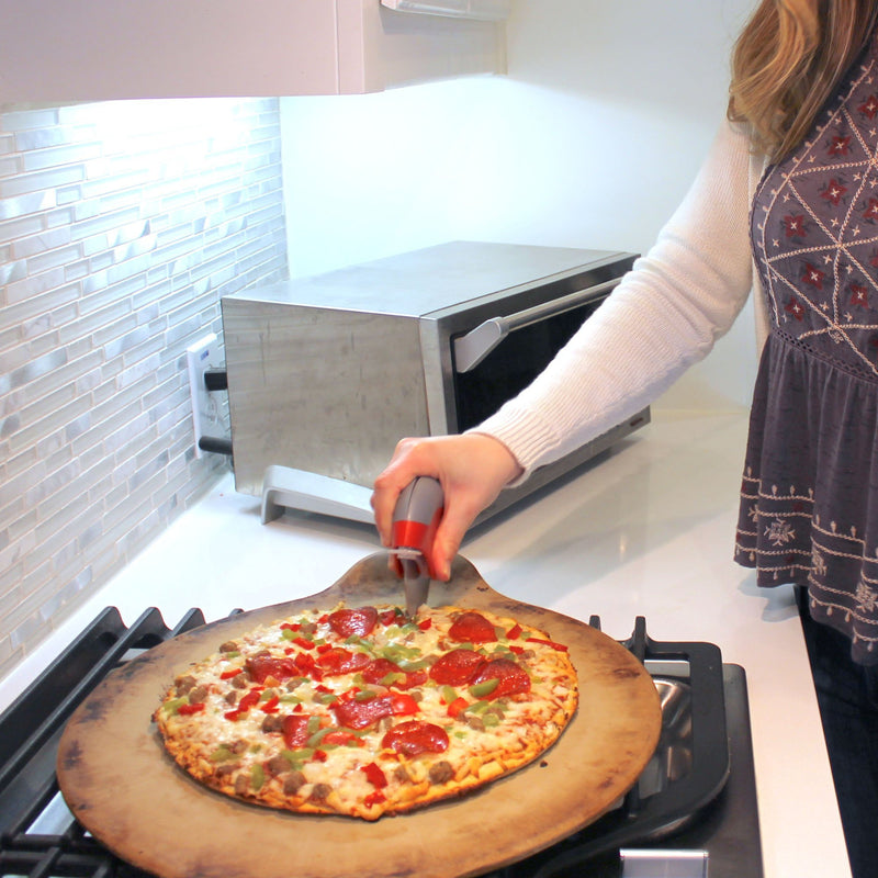 Pizza Cutter, Unique Wheel Design Comes Apart for Easy Cleaning, Super Sharp Stainless Steel Blade with Protective Guard, Best Grip to Cut Your Favorite Pizzas, by Jokari Gourmet