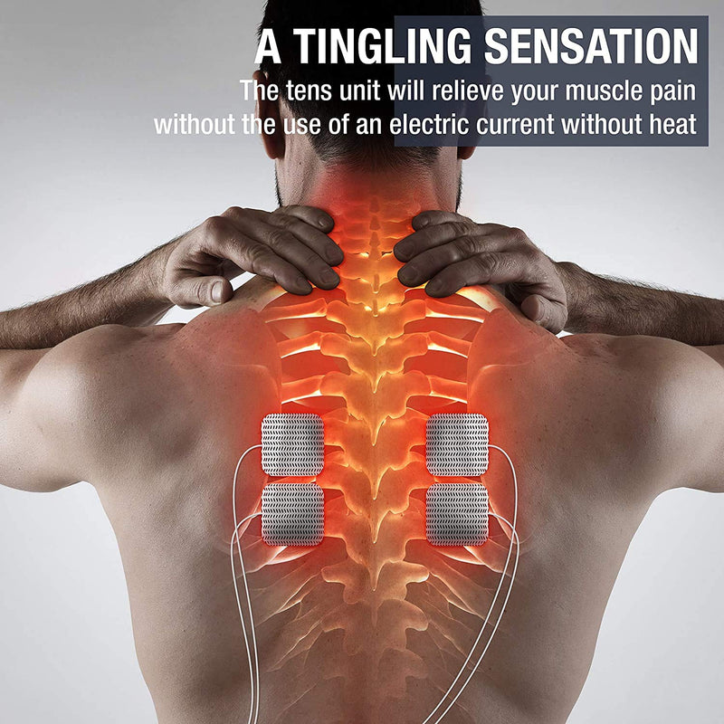 TENS Therapy Massager by Ultima OTC - Electric Muscle Contraction Stimulator for Electrotherapy Pain Relief - Massage Unit and Pain Therapy Device (White)