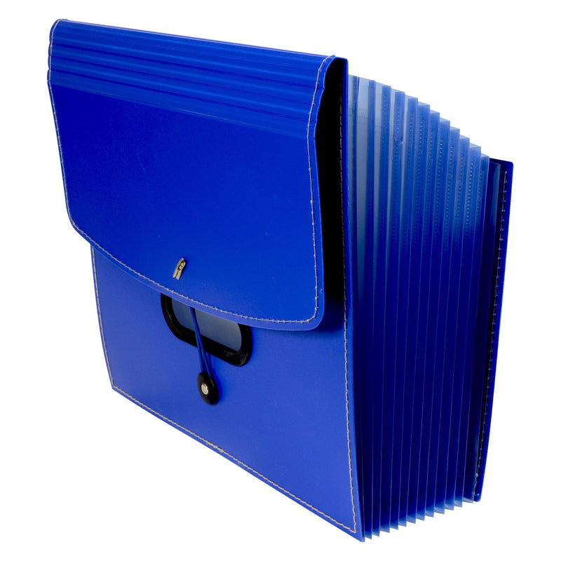 C-Line 13-Pocket Letter Size Ladder Expanding File, Blue (48015)