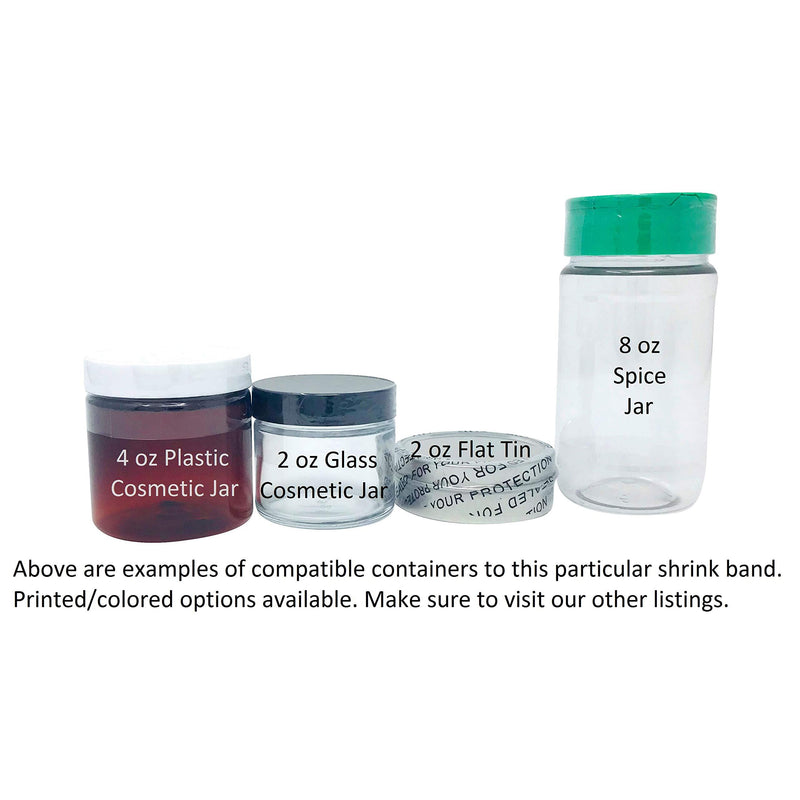 Shrink Band Assorted Sample Pack for All Bottles and Containers (Large) Large (3" - 4 1/2" Diameter)