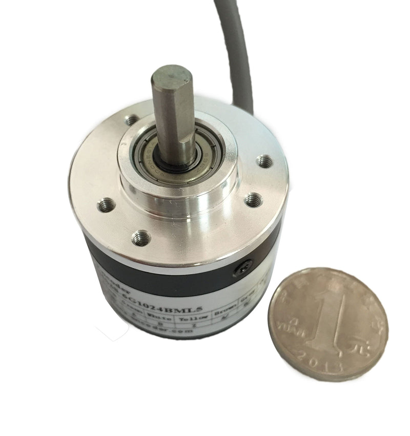 38mm Outer Diameter Solid Shaft Hollow Shaft Rotary Encoder with Different Resolutions (200PPR, Line driver with 5V) 200PPR