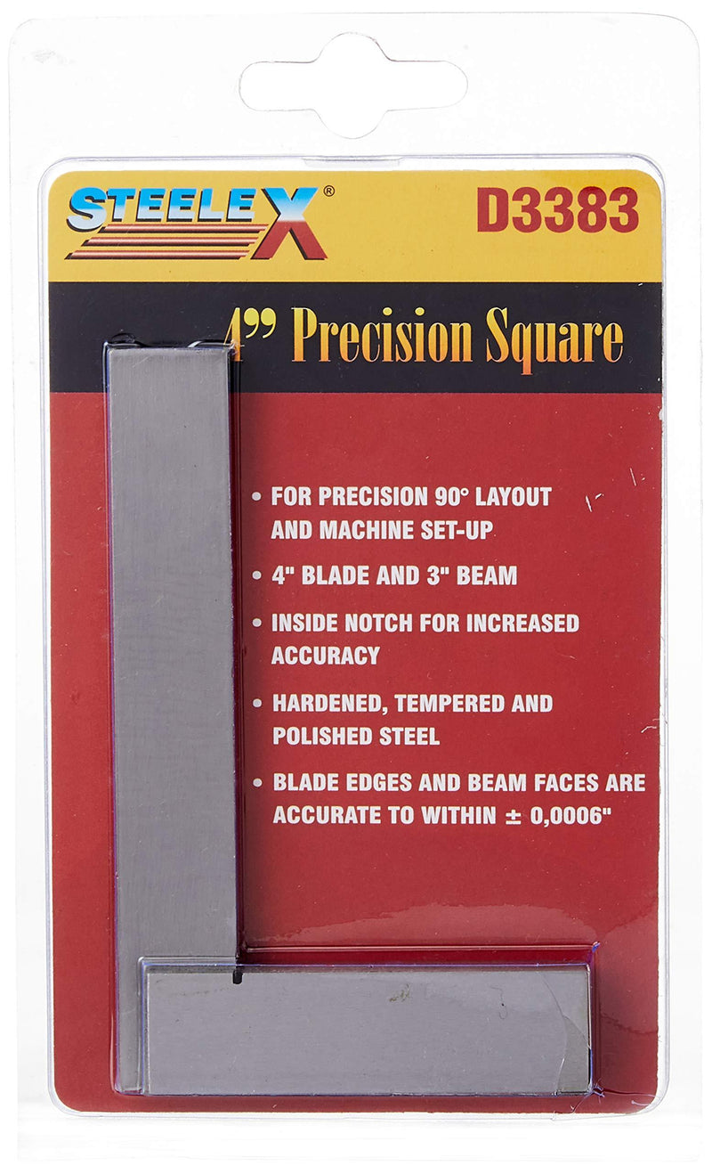 Steelex D3383 Precision Square, 4-Inch