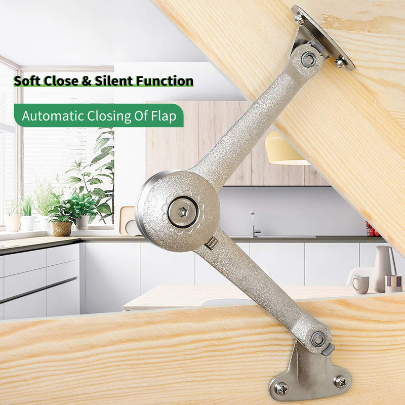 RUYUFE Lid Support Hinge Lid Stay with Soft Close Toy Box Hinge Support Drop Lids of Cabinets Kitchen Support 40lb/2pcs lid hinge soft close