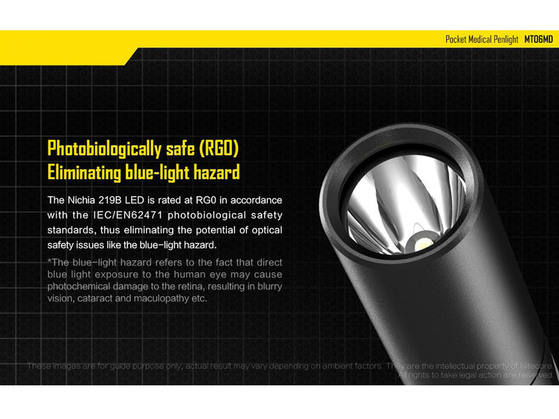 NITECORE MT06MD 180 Lm Nichia 219B 2Xaaa LED Penlight - MT06 Upgrade, Black